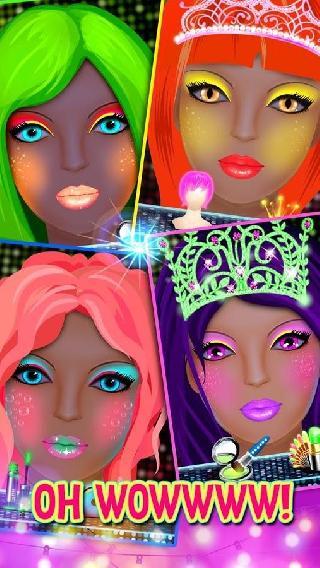 glow in the dark neon makeup