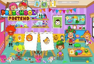pretend preschool - kids school learning games