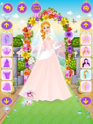 princess wedding dress up