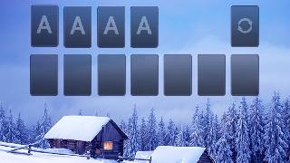 solitaire snowy village theme