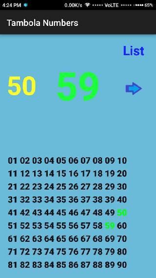 tambola numbers