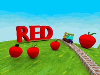 3d learn colors train for kids