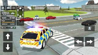 city police car driving chase