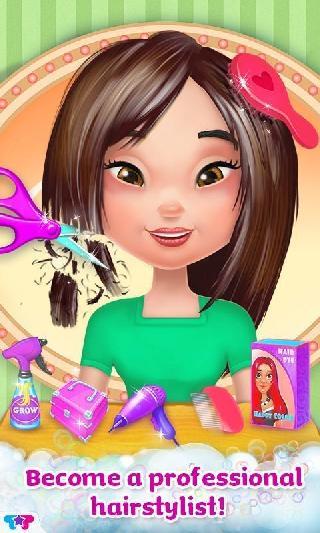 crazy hair salon-girl makeover