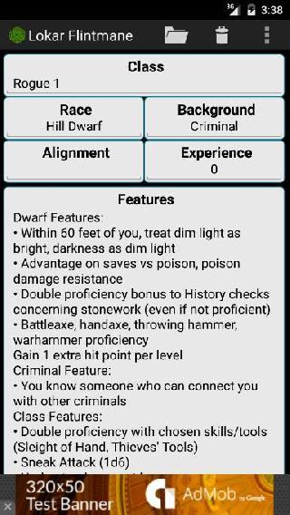 fifth edition character sheet