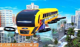 flying school bus robot: hero robot games