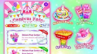 unicorn chef carnival fair food: games for girls