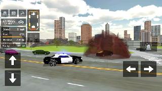 city police car driving chase