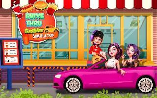 drive thru cash register - girl cashier
