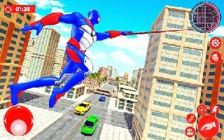 flying police robot rope hero: gangster crime city