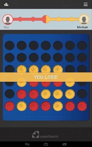 four in a row - classic games