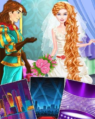 long hair princess wedding love story
