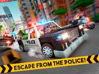 robber race escape  police car chase runner