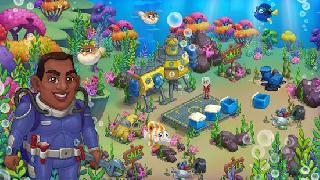 aquarium farm: fish town, mermaid love story shark