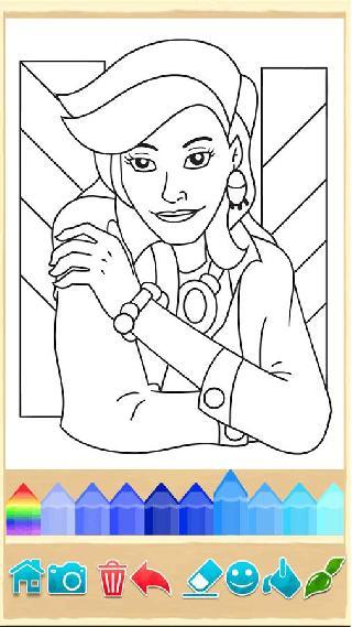 colouring pages: dress up