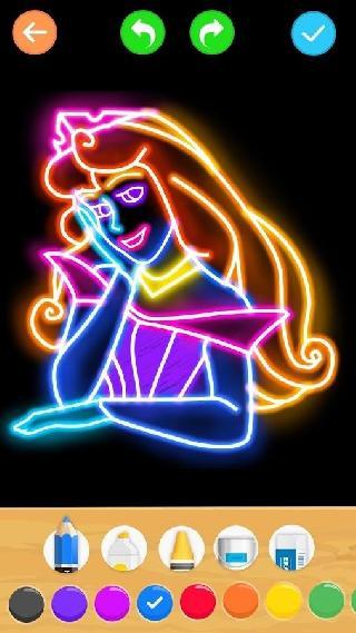 draw glow princess