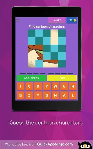 guess the cartoon characters