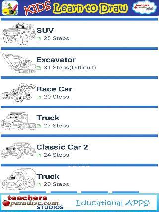 how to draw cartoons and cars