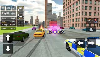city police car driving chase