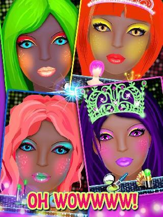 glow in the dark neon makeup