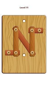 wood nuts and bolts puzzle