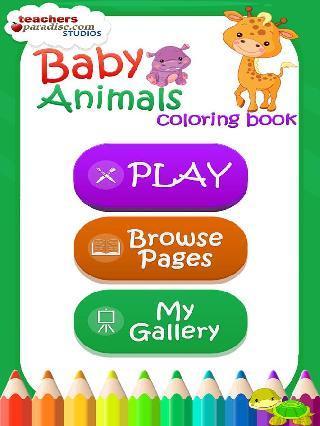 baby animals coloring book
