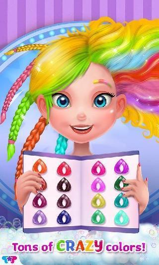 crazy hair salon-girl makeover