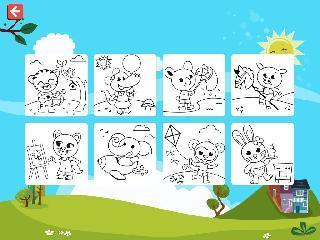finger paint colouring pages