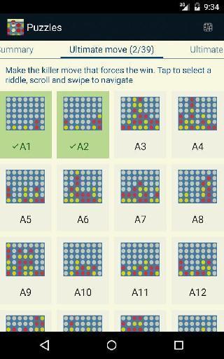four in a row puzzles