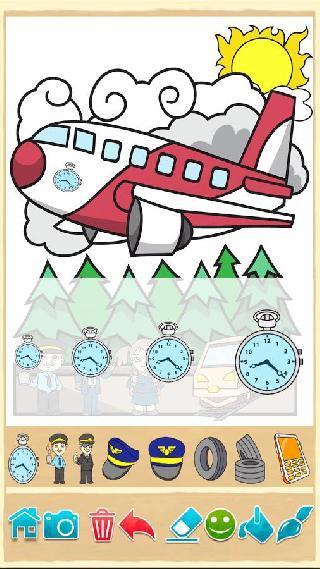 planes: painting game for kids