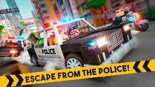 robber race escape  police car chase runner