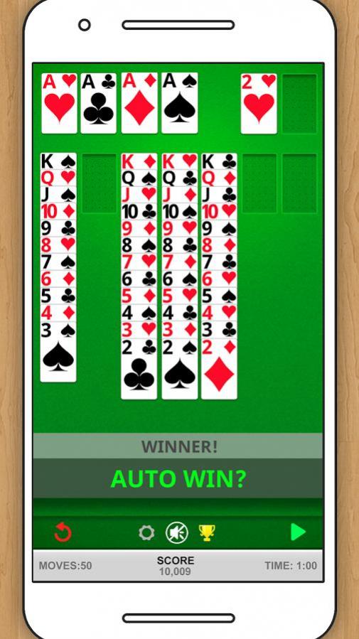 play classic solitaire card game