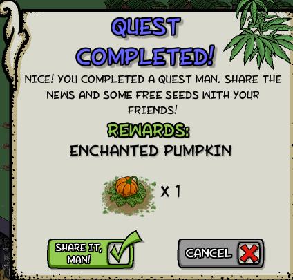 pot farm get enchanted 1 rewards, bonus