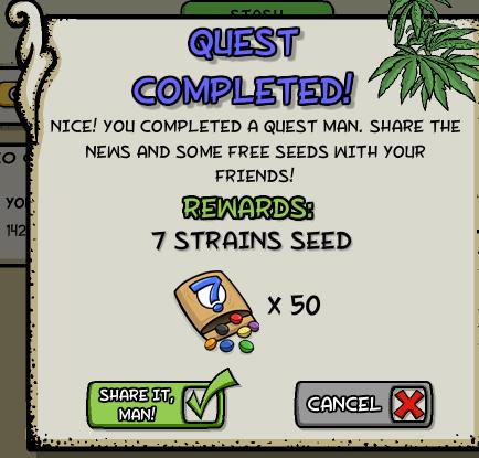 pot farm rumpledickskin 5 rewards, bonus