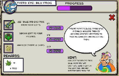 pot farm third eye: blu frog tasks