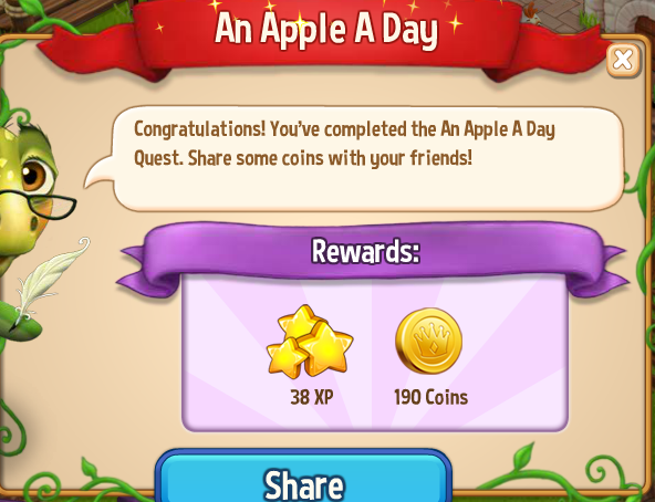 royal story an apple a day rewards, bonus