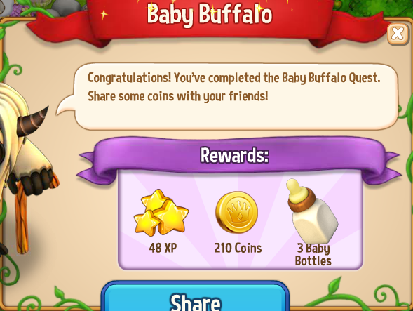 royal story baby buffalo rewards, bonus