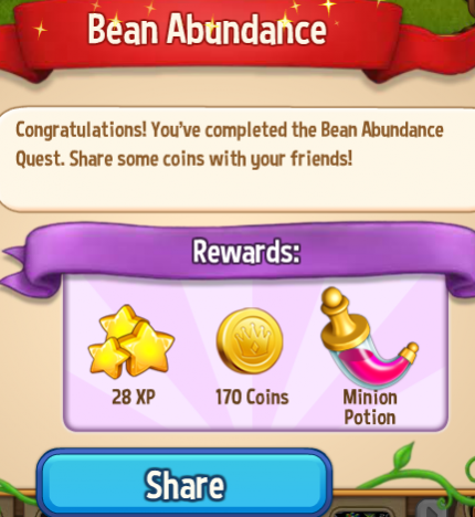 royal story bean abundance rewards, bonus