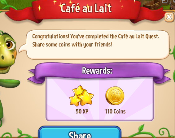 royal story cafe au lait rewards, bonus