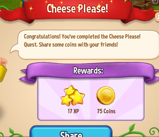 royal story cheese please rewards, bonus