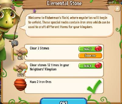 royal story elemental stone tasks