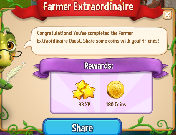 royal story farmer extraordinaire rewards, bonus