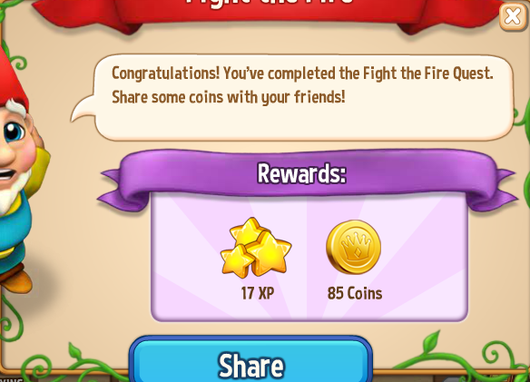 royal story fight the fire rewards, bonus