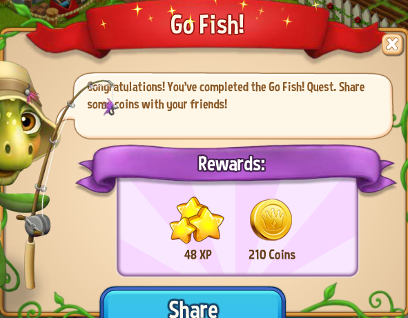 royal story go fish rewards, bonus