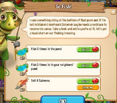 royal story go fish tasks