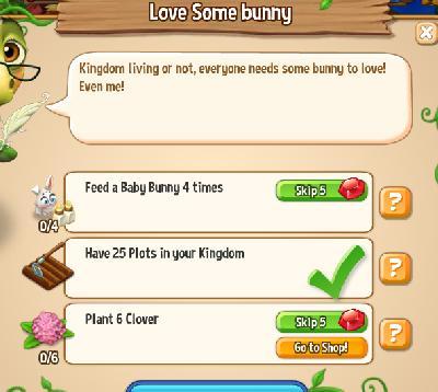 royal story love some bunny tasks