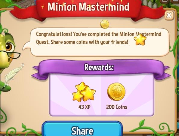 royal story minion mastermind rewards, bonus
