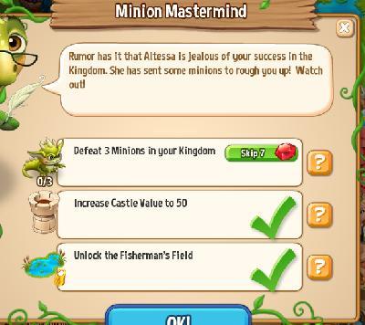 royal story minion mastermind tasks