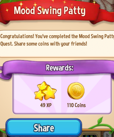 royal story mood swing patty rewards, bonus