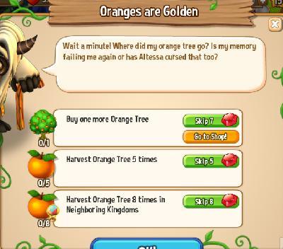 royal story oranges are golden tasks